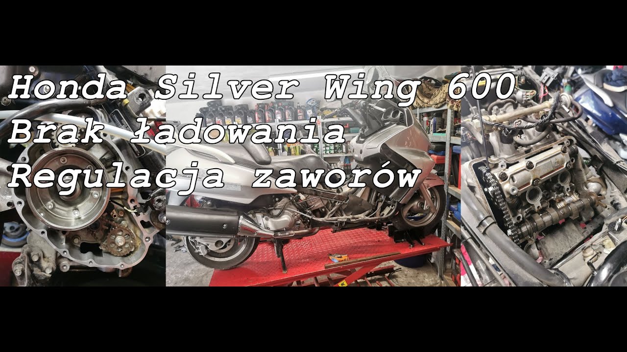 Honda Silver Wing 600 brak ładownia, regulacja zawor&oacute;w, regulacja podciśnień.