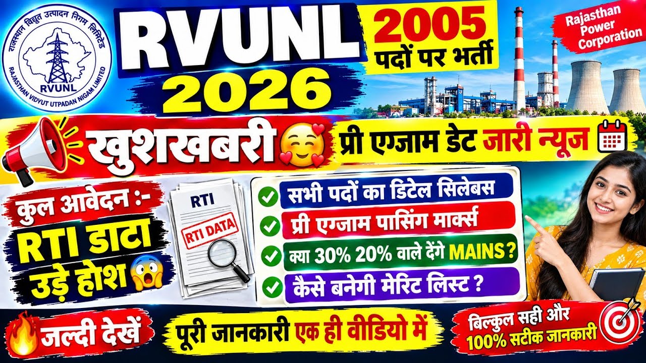 RVUNL JE EXAM DATE 2026 | RVUNL EXAM DATE | RVUNL EXAM DATE 2026 | RVUNL JUNIOR ACCOUNTANT EXAM DATE