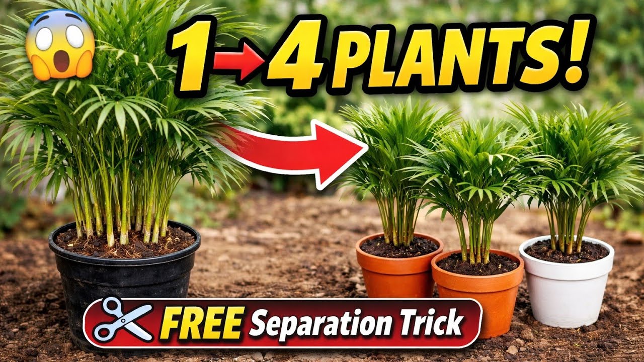Areca Palm Separation & Repotting | Ek Plant Se Multiple New Plants Kaise Banaye 🌿#plantparivar 