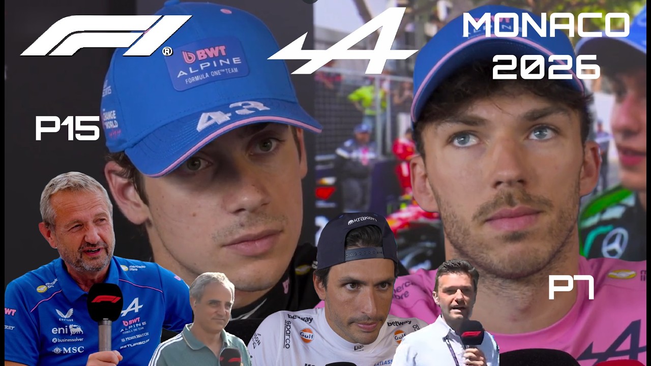 FRANCO COLAPINTO🇦🇷 PIERRE GASLY🇫🇷 MONACO 2026 POST CARRERA ALPINE F1 STEVE NIELSEN SAINZ MONTOYA