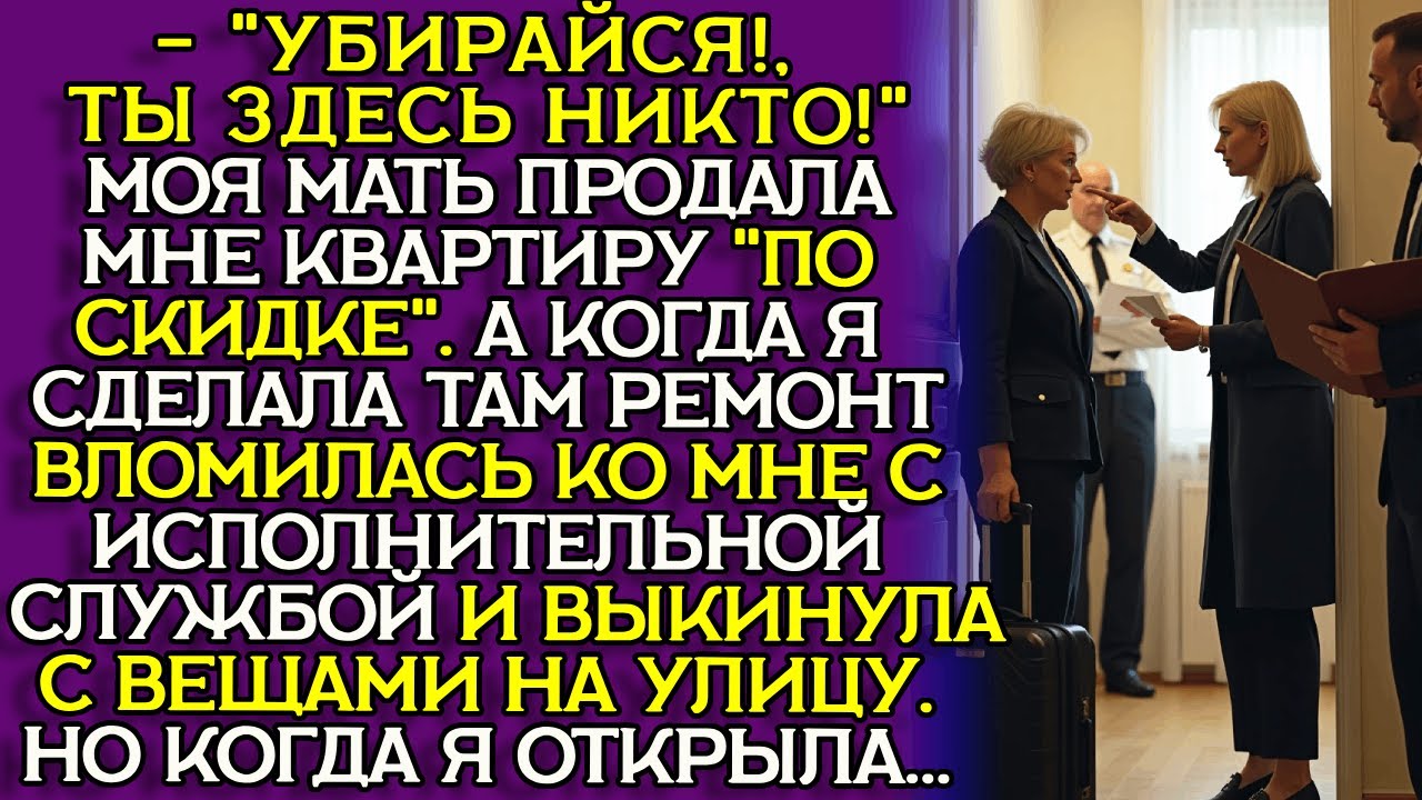 МАТЬ продала КВАРТИРУ ДОЧЕРИ — а потом ВЫБРОСИЛА ЕЁ с ВЕЩАМИ... Слушать историю