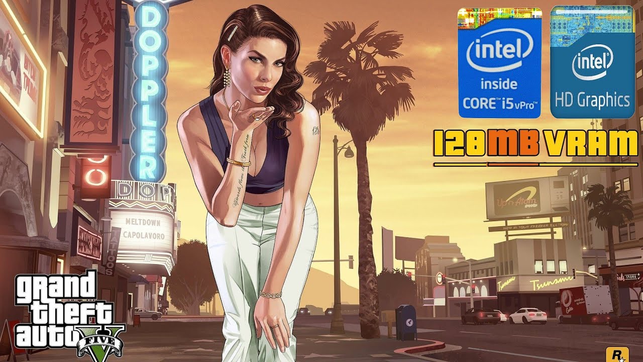 TEST GTA V di laptop kentang [INTEL HD 5500]