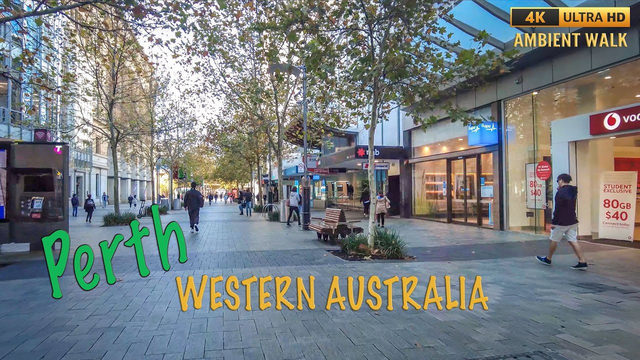 Perth, Western Australia -  Amazing 4K Ambient Walk