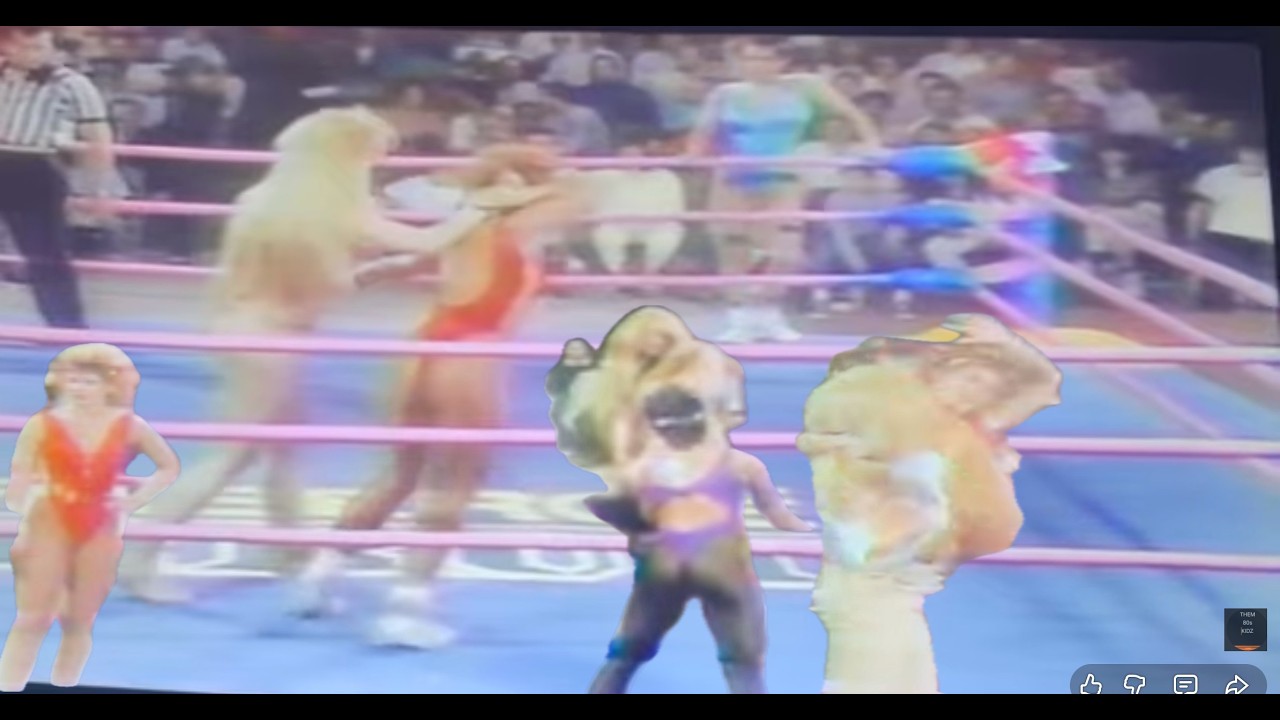 FINAL VICKY VICTORY CHEYENNE CHER CHEERLEADERS BOUT V GODIVA STAR ENGLAND GALAXY GAL GLOW WRESTLING