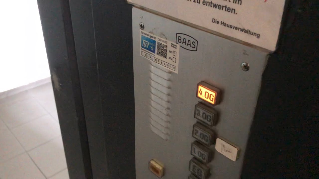 Original 1986 Baas traction Elevator at Bensheim, Germany