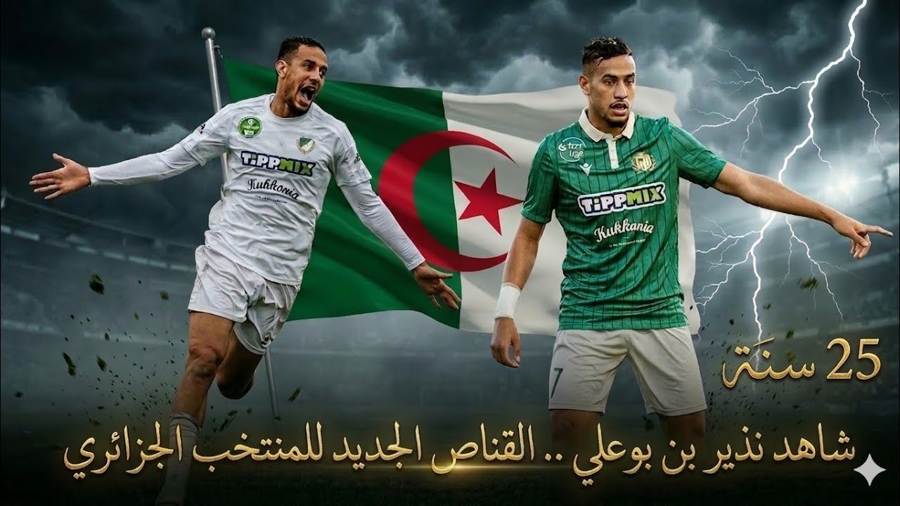 شاهد الهداف القادم للمنتخب الجزائري🔥🇩🇿 نذير بن بوعلي 💪 قوة هجومية أهداف بالرأس و بالقدمين👏 مهاجم قوي