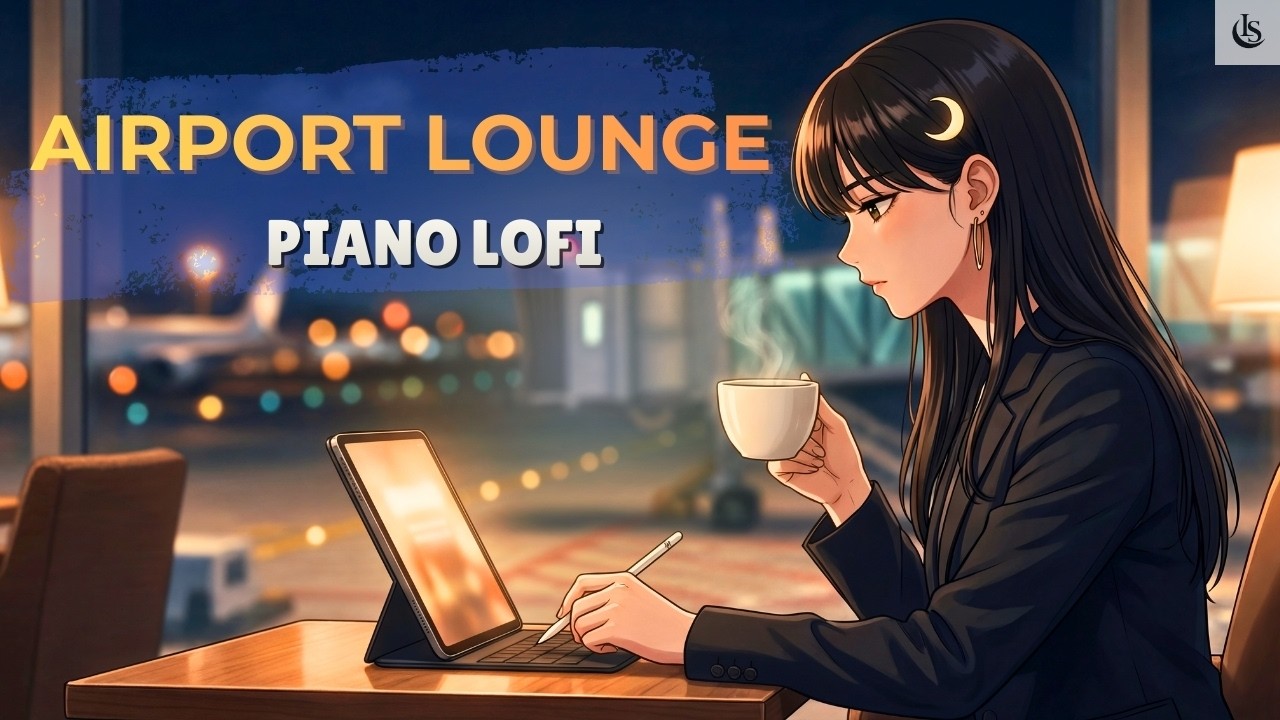 Deep Work LOFI Piano — Airport Lounge Study/Work Music | 1 Hour | Luna Score