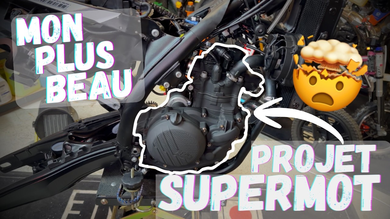 JE PEINS MON MOTEUR FULL BLACK ? Projet supermot ep5.