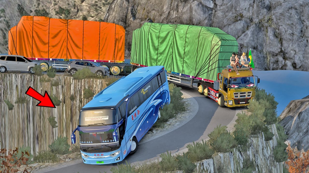 CLIFFSIDE CHAOS: The Scariest Traffic Jam You’ve Ever Seen | Euro Truck Simulator 2