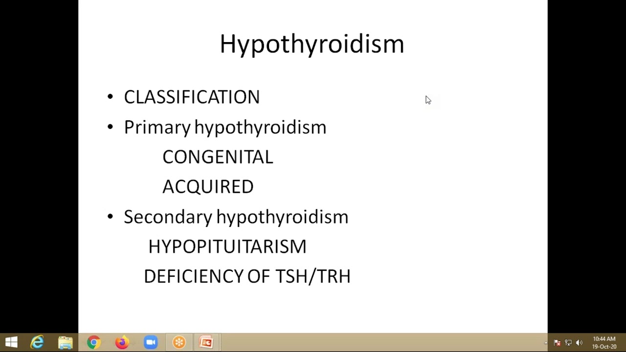 A Class On Thyroid Disorders In Children By Dr Kalyan Dept Of Pediatrics