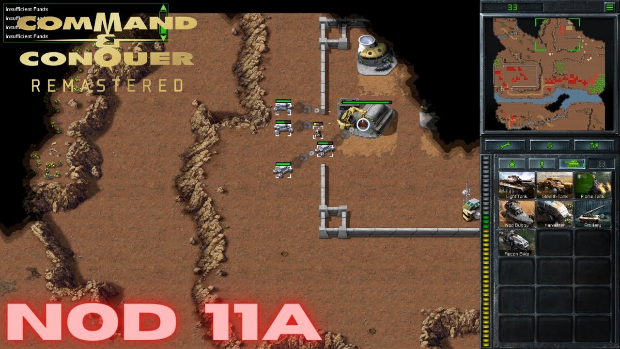 Command & Conquer Remastered — Миссия NOD 11A — КОЛЕСО ИЕЗЕКИИЛЯ, НАМИБИЯ (сложный)