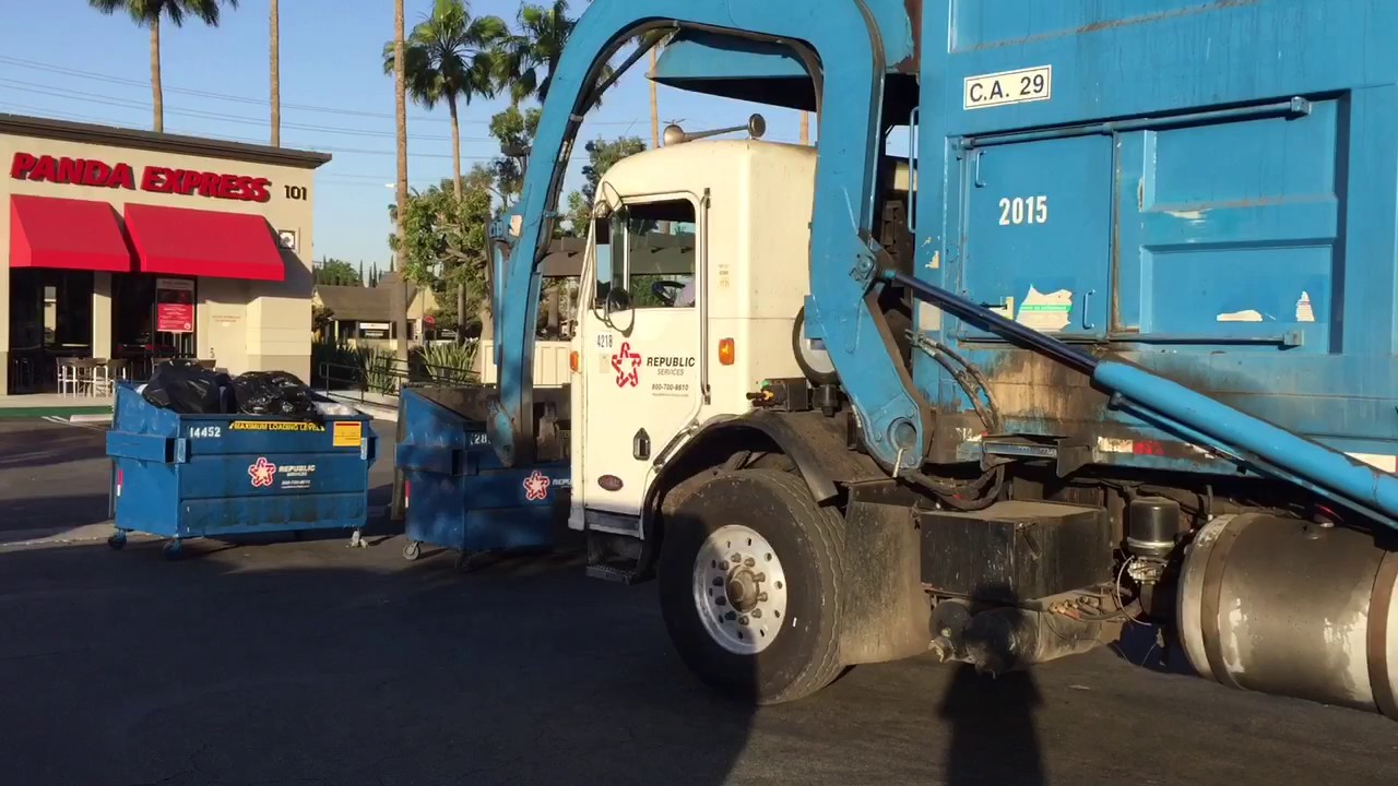 Republic Services Truck 2015 in Downtown Brea
