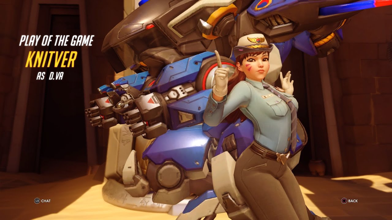 Overwatch - My D.Va Officer Mech Call 2 Kills