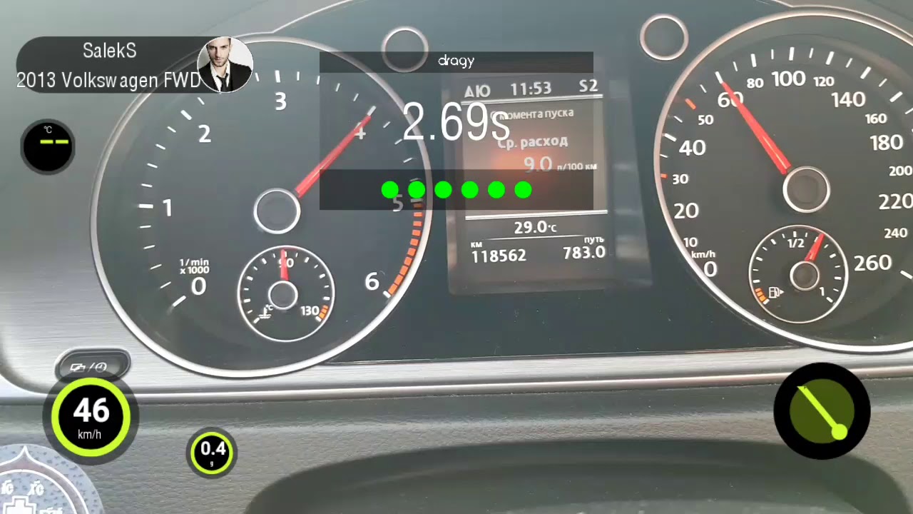 Passat b7 cffb with 170 cr turbo launch acceleration