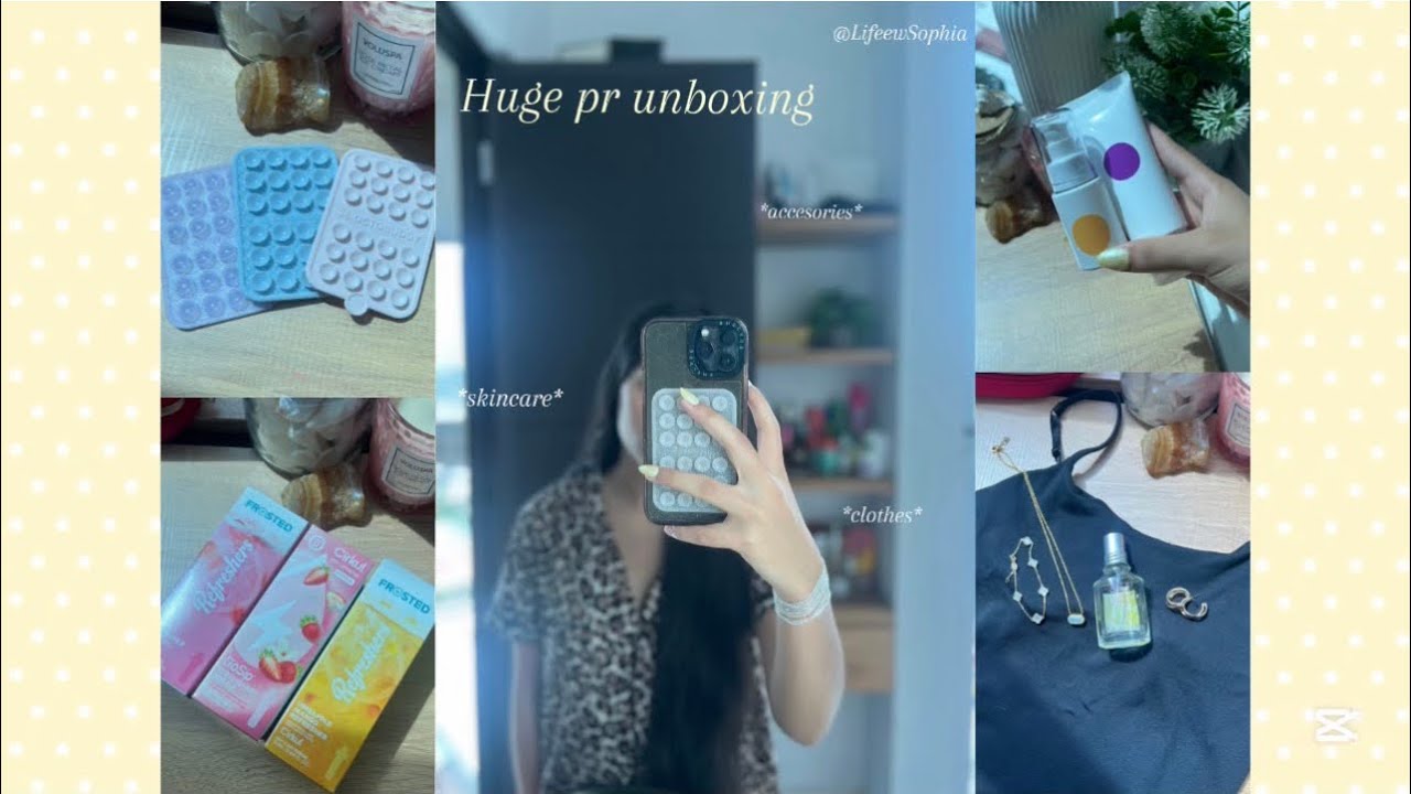HUGE PR UNBOXING 🍸🌟 *skincare, clothes, accessories + more!!* 