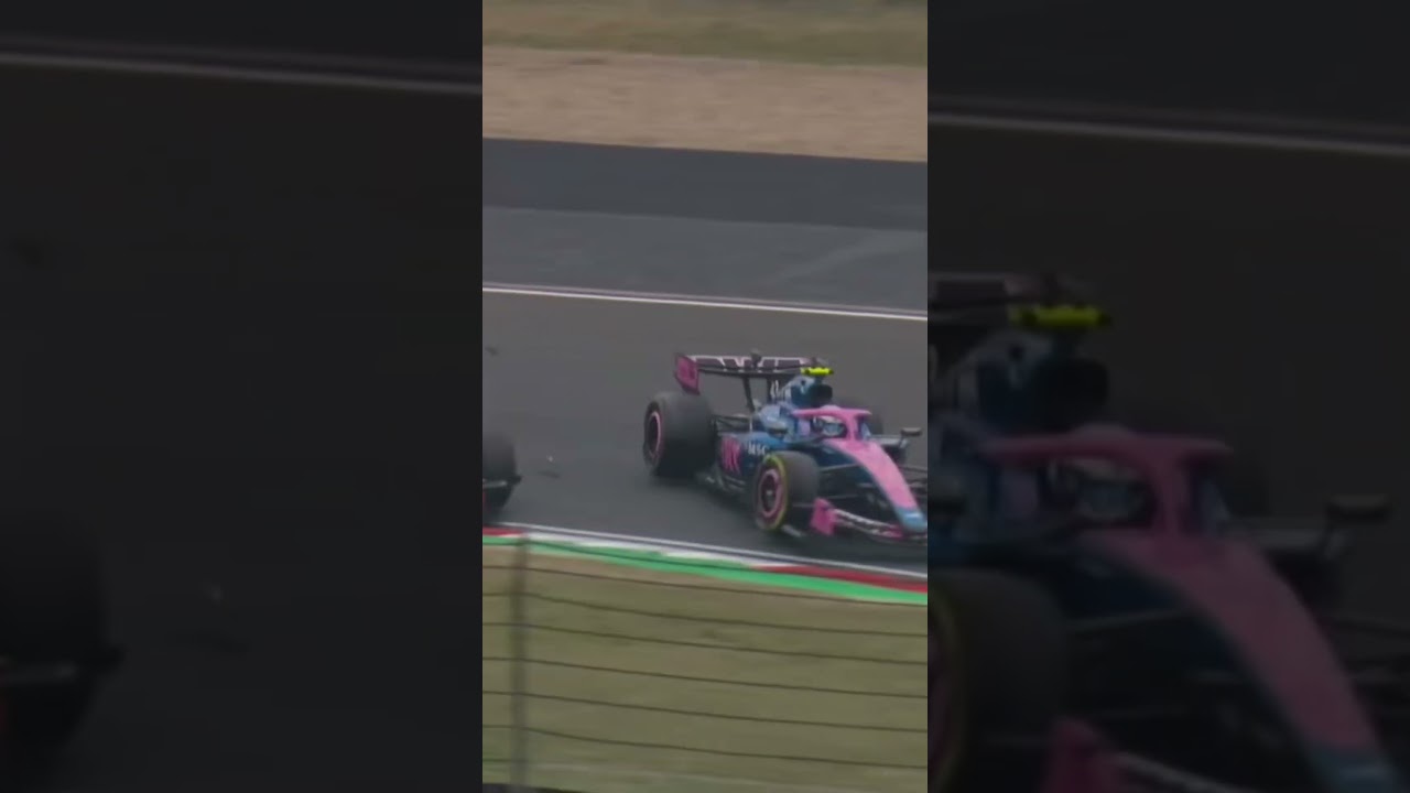Ocon and Colapinto crash in Chinese Grand Prix #chinesegrandprix #f1 #haas #alpinef1