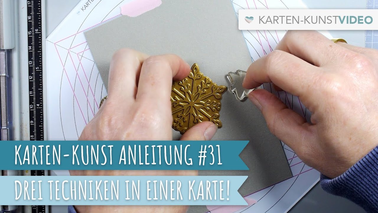 Karten-Kunst Anleitung #31 - Der Stempelmekka Workshop: drei Techniken in einer Karte!