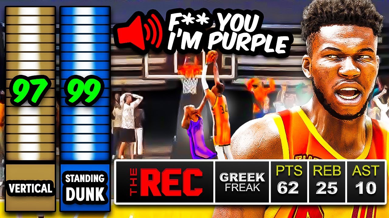 Why Are Purple Card REC RANDOMS like this to my 97 VERT & 99 STANDING DUNK GIANNIS BUILD NBA 2K24