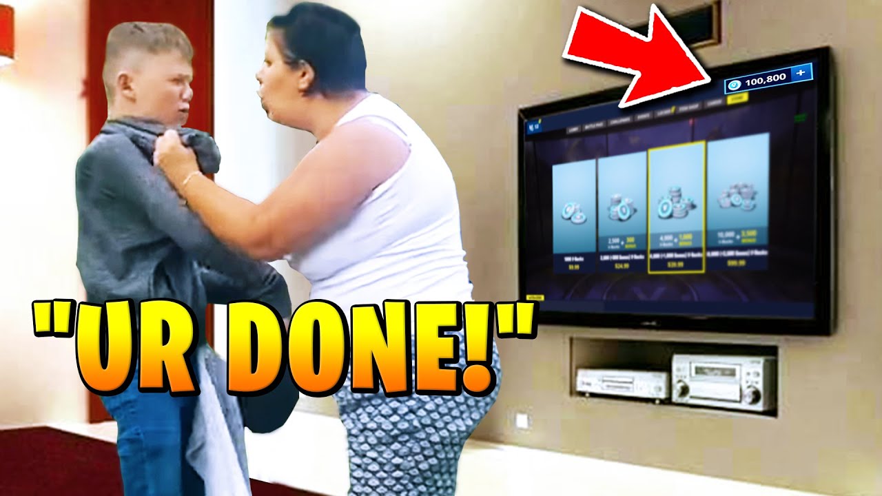 kid has meltdown then uses credit card for 100,000 vbucks (MUST WATCH)