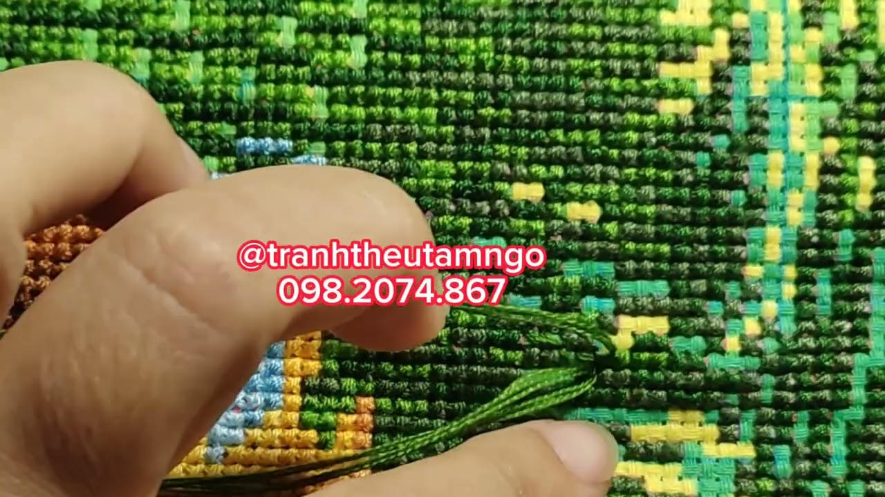 Thêu tranh chữ thập, cách khắc phục thêu vị trí muối #crossstitch