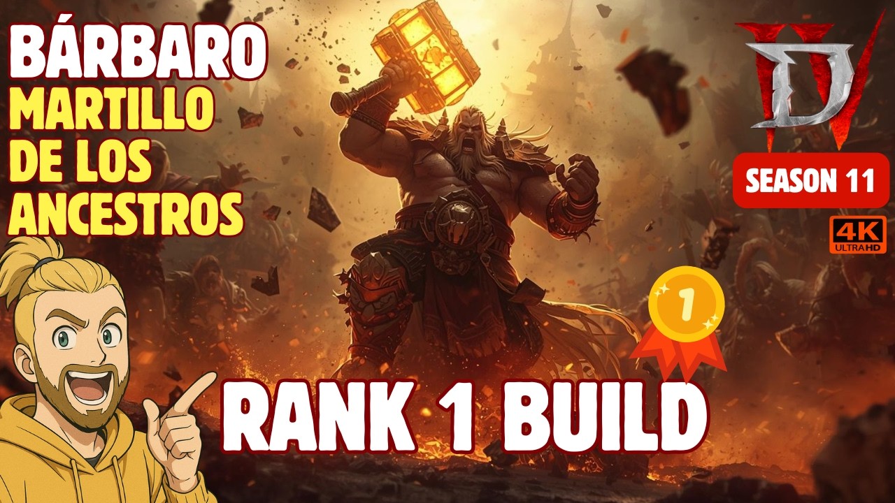 [Diablo 4 - S11] LA MEJOR BUILD DE BÁRBARO S11 | Martillo de los Ancestros lo rompe TODO