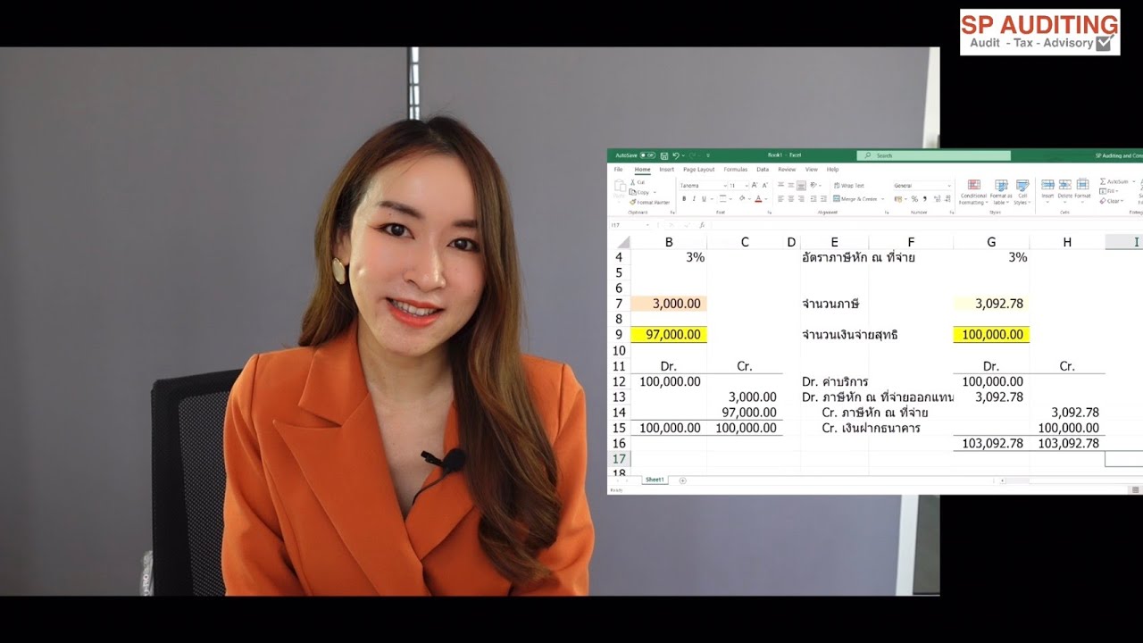 สอนบัญชีภาษีผู้ประกอบการ ภาษีหัก ณ ที่จ่ายออกแทนบุคคลอื่น