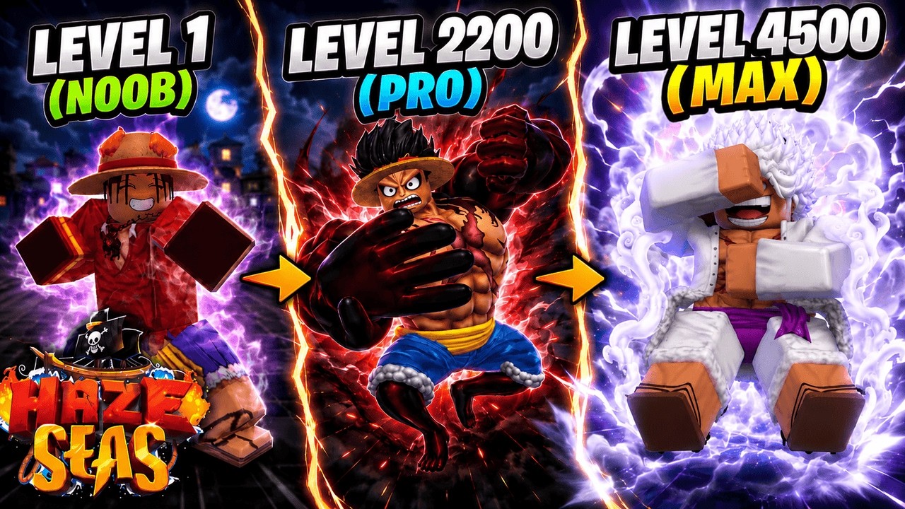 Haze Seas | Going From NOOB TO GEAR 5 LUFFY | Roblox One Piece