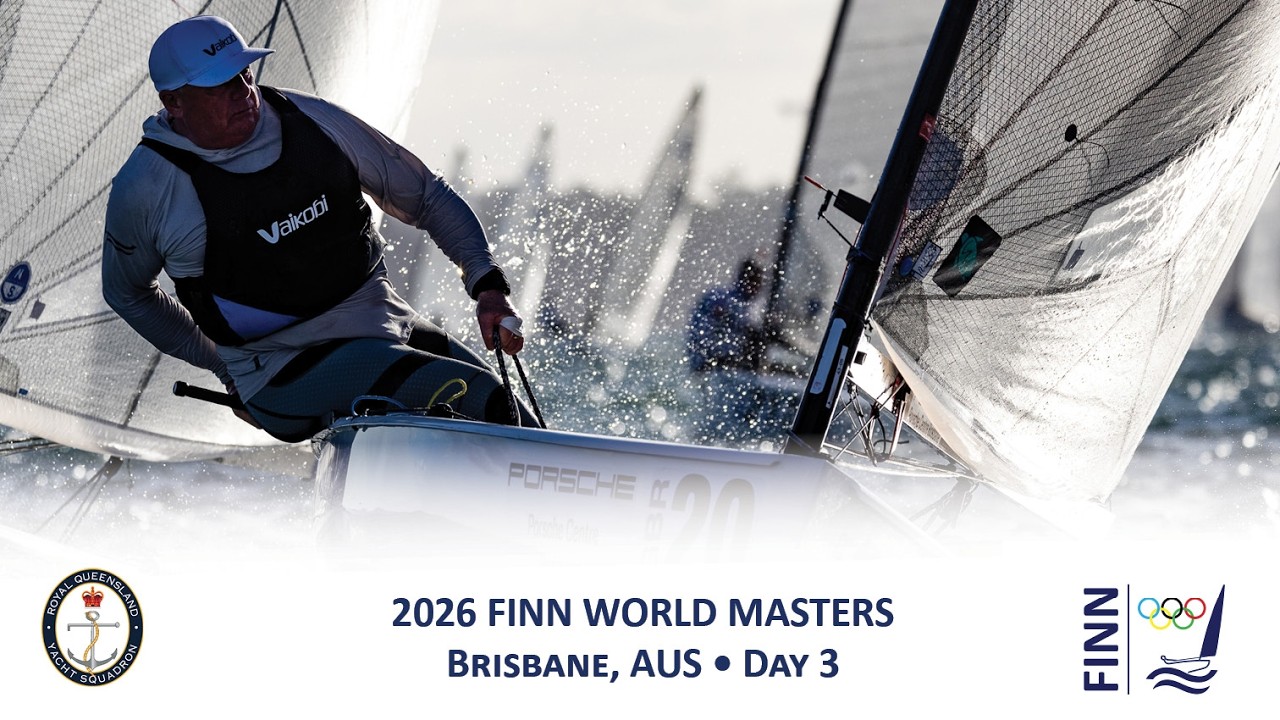 Highlights from Day 3 at the Porsche Centre Brisbane 2026 Finn World Masters