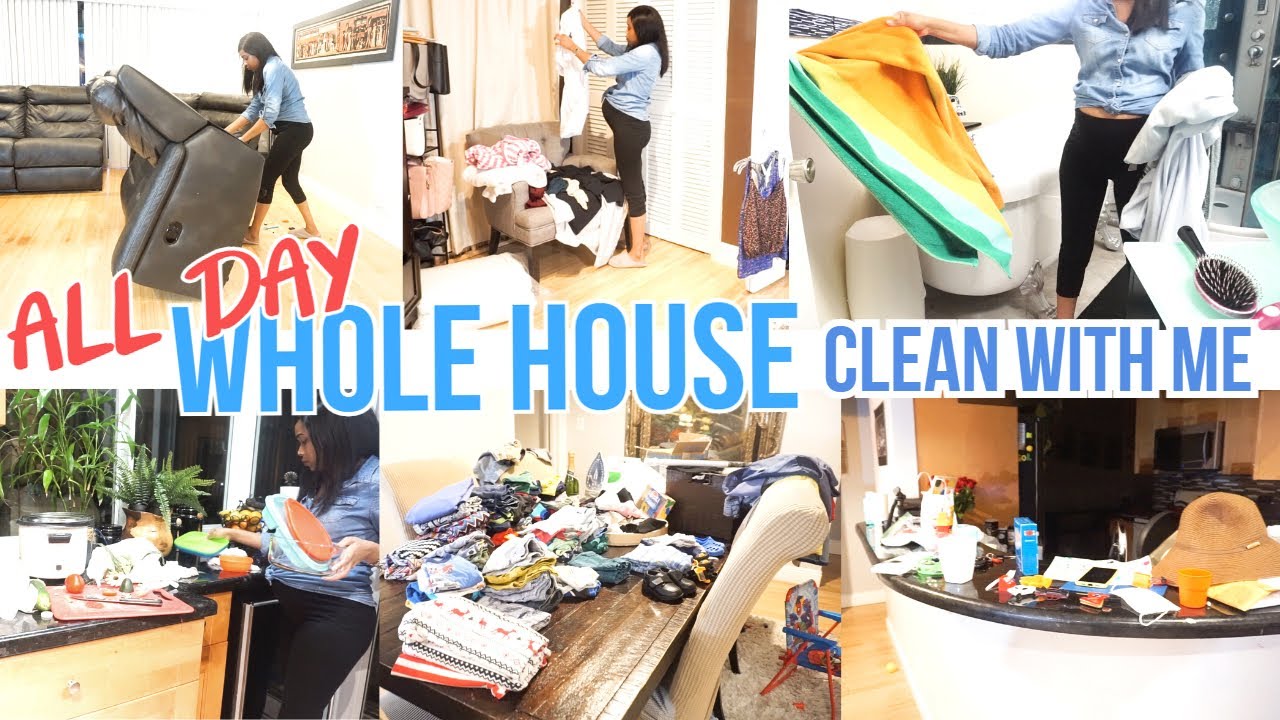 ALL DAY WHOLE HOUSE CLEAN WITH ME / CLEANING MOTIVATION / EXTREME HOUSE CLEANING / CLEANING ROUTINE