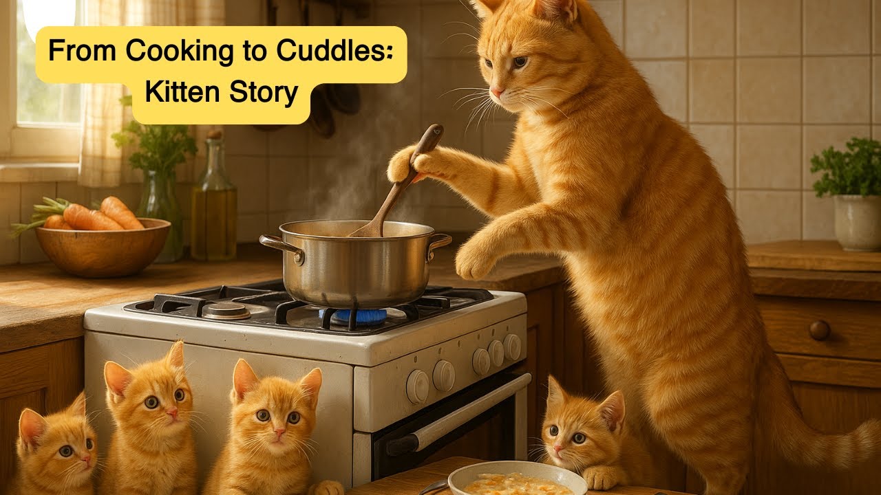 From Kitchen to Playtime: A Mother Cat&rsquo;s Heartwarming Kitten Adventure 🐱🍲🎉