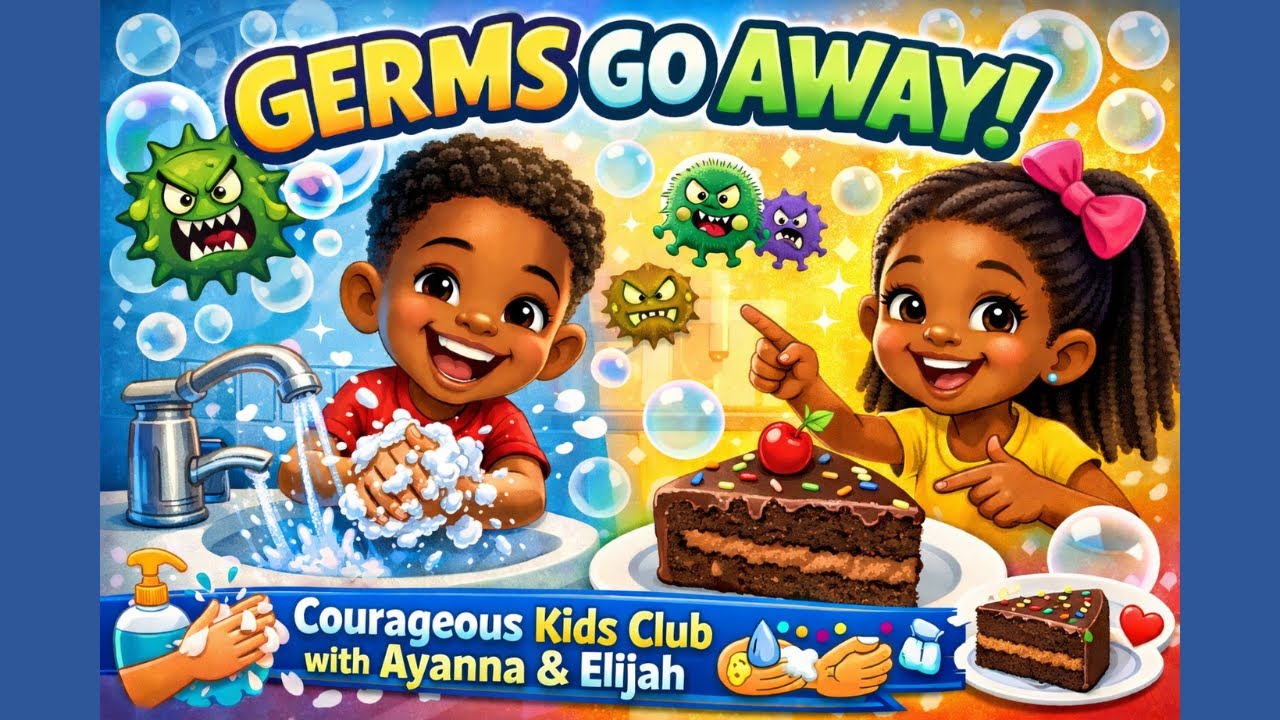 “Germs Go Away! 🫧🧼 Clean Hands, Happy Cake with Elijah & Ayanna”