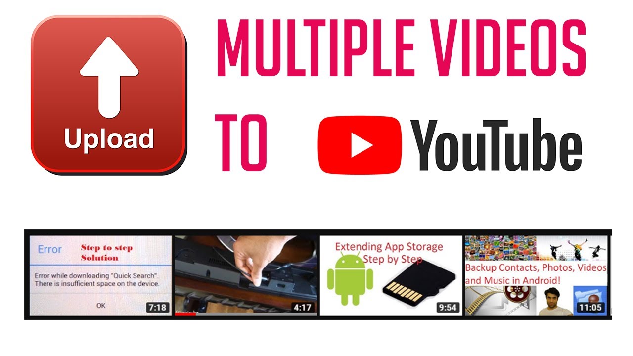 how to UPLOAD multiple videos to Youtube
