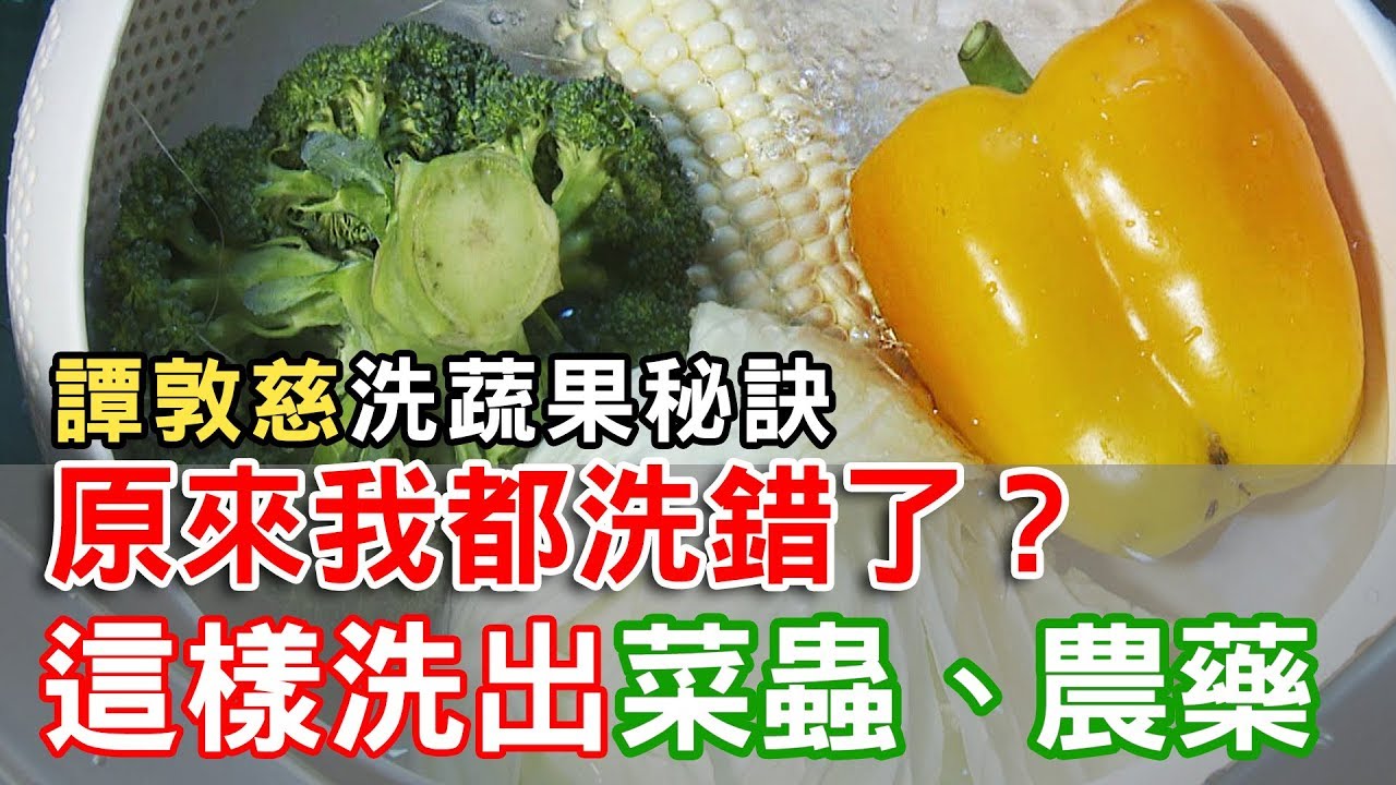 【挖健康】原來我都洗錯了！「譚敦慈洗蔬果秘訣」這樣洗出菜蟲農藥