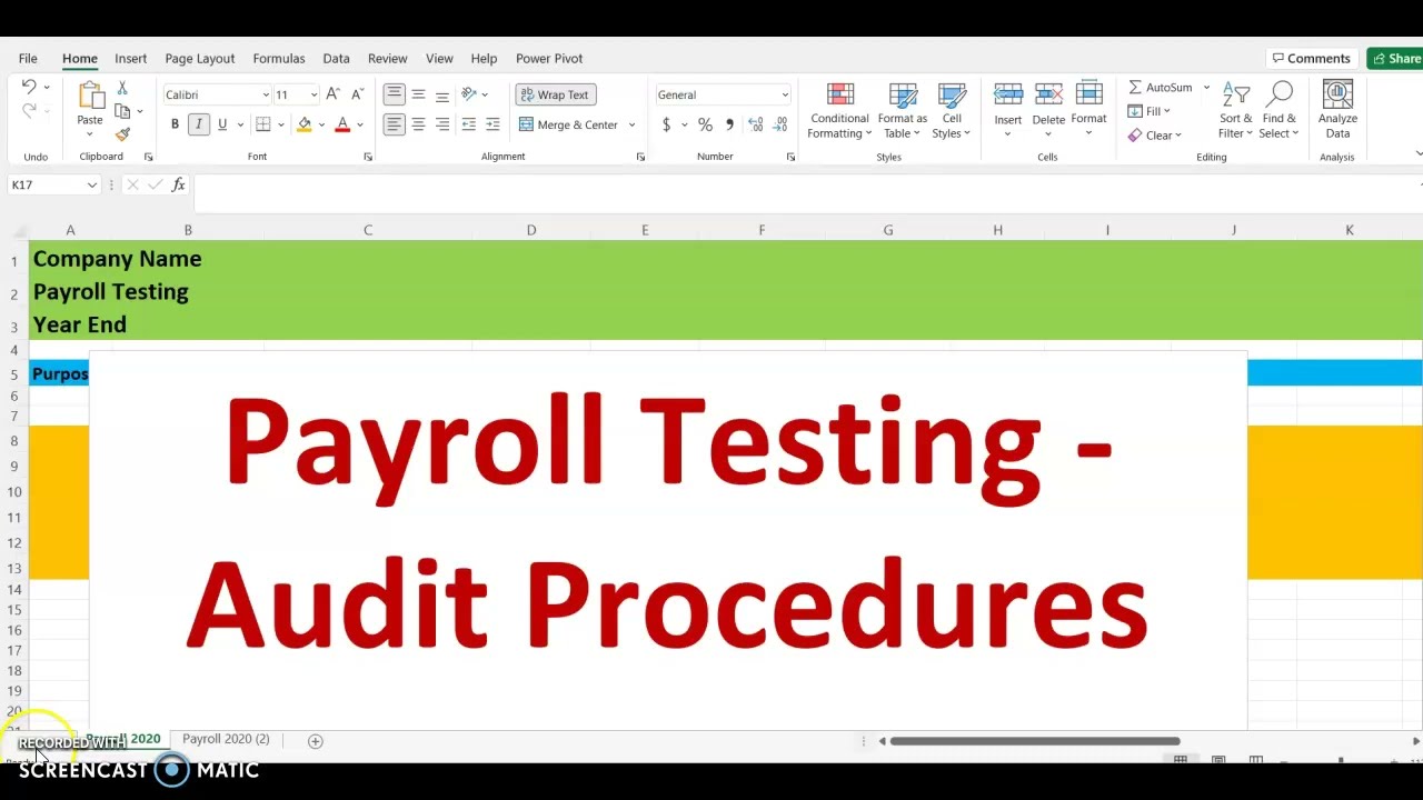 AUDIT PROCEDURES FOR PAYROLL- How to perform payroll testing