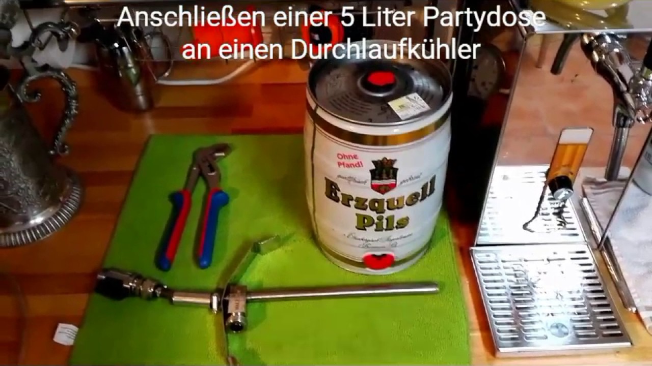 Partyfass am Trockenkühler zapfen