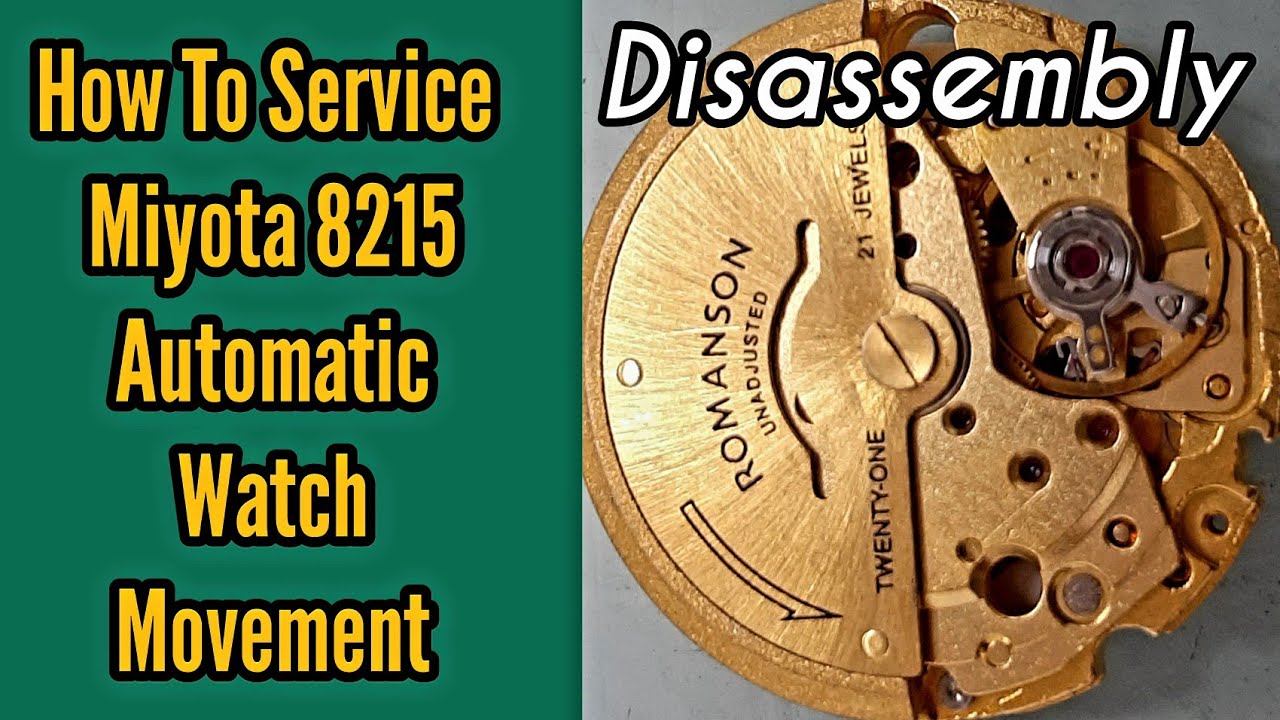 How To Service a Miyota Citizen 8215 Automatic Watch Movement | Part-01 | Watch Repair Channel