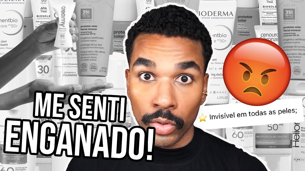 TESTEI ESSES PROTETORES SOLARES EM PELE NEGRA E...
