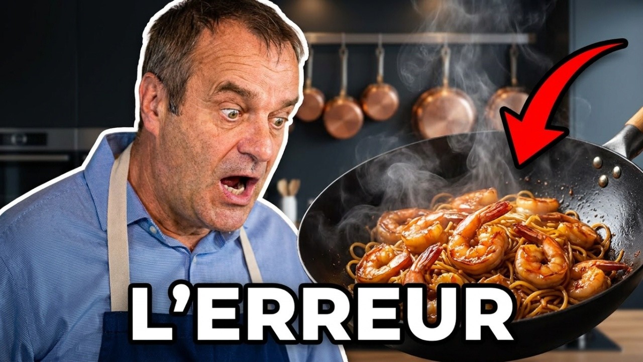 Recette de Nouilles sautées aux crevettes caramélisées - 750g