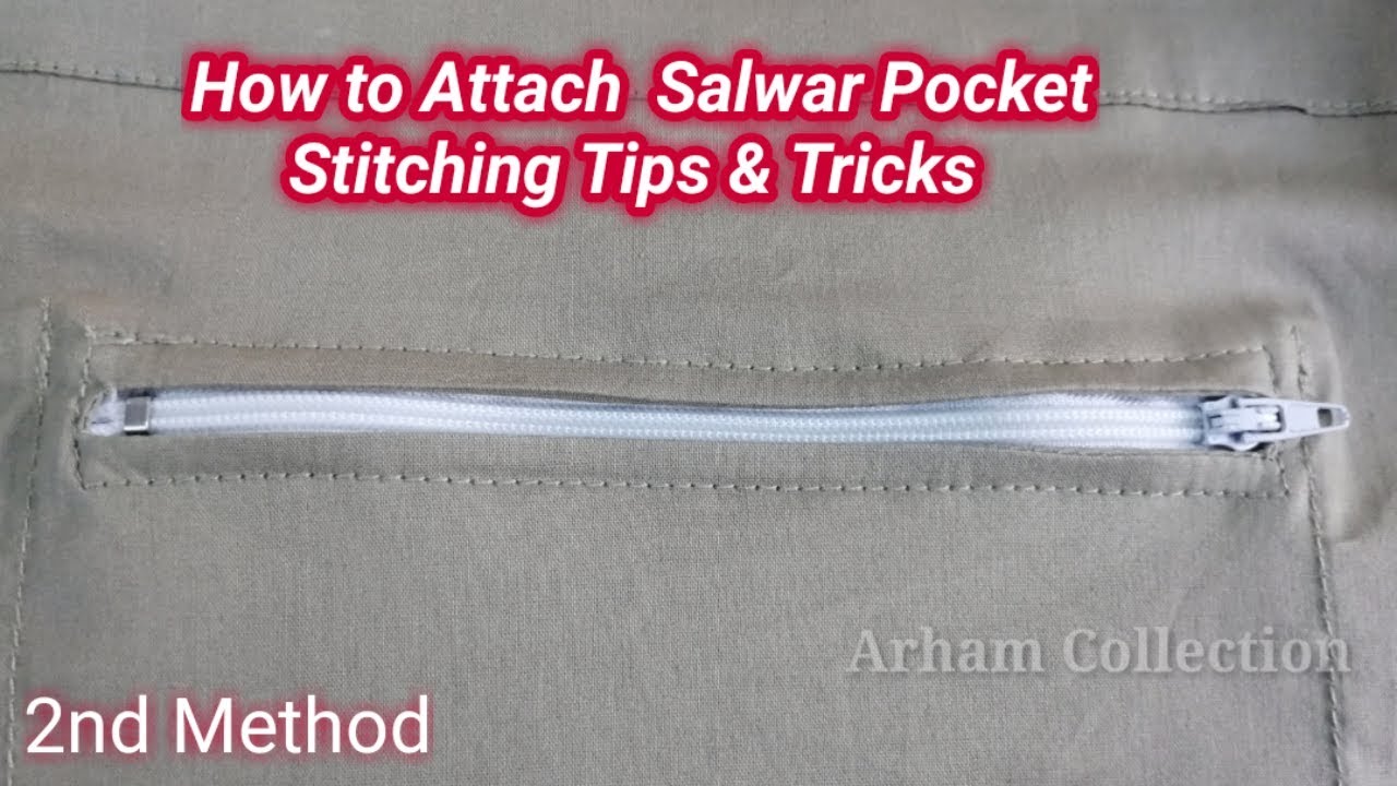 How to Attach Salwar pocket Easy and Simple Step by Step