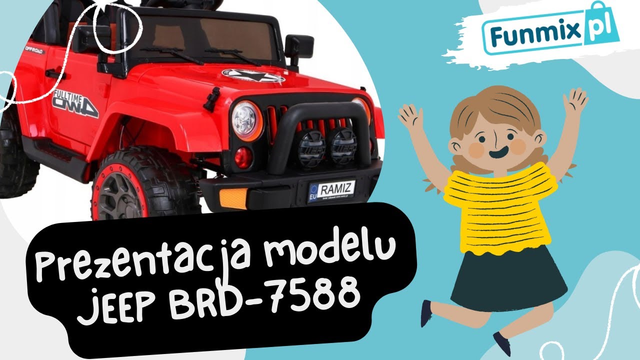 Autko terenowe dla dzieci Full Time 4WD BRD-7588 na akumulator - funmix.pl