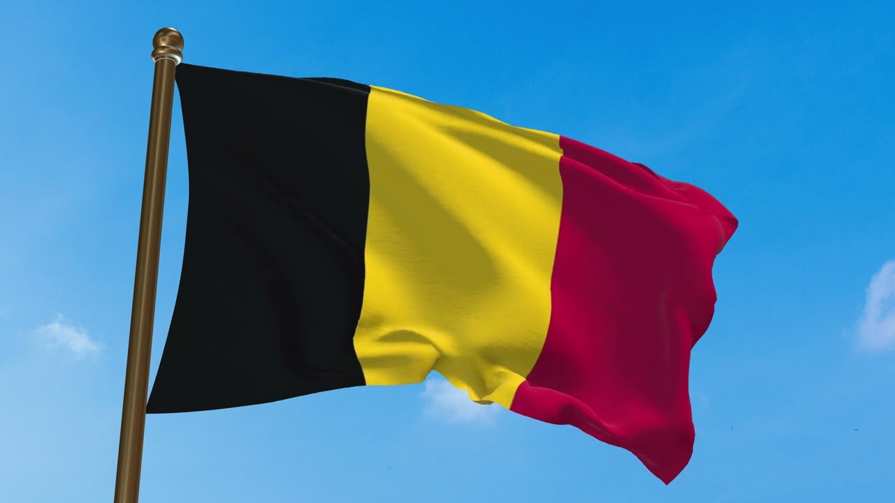1 Hour Belgium Flag: 3D Animated Relaxation,  4k Belgium Flag Belgium Flag Fluttering Zen Animation