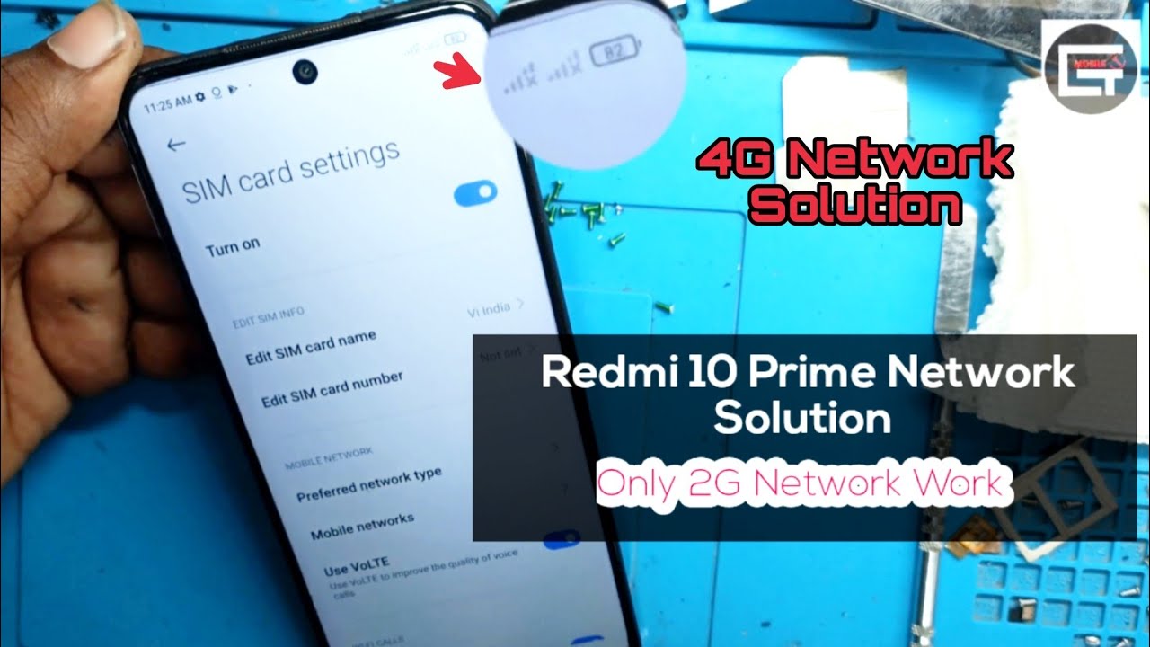 Redmi 10 Prime Network Problem Solution ||  Only 2G Working 4G Not Work @GtechMobileRepairing