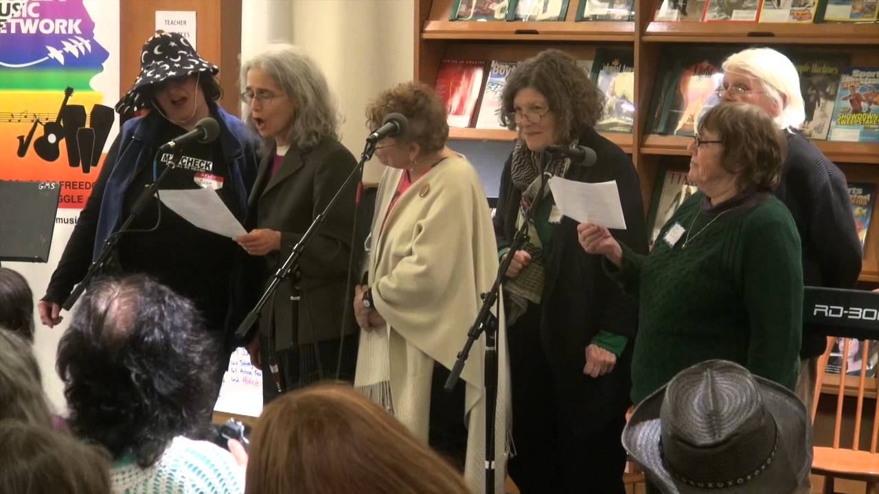 Adele Rolider with the Raging Grannies