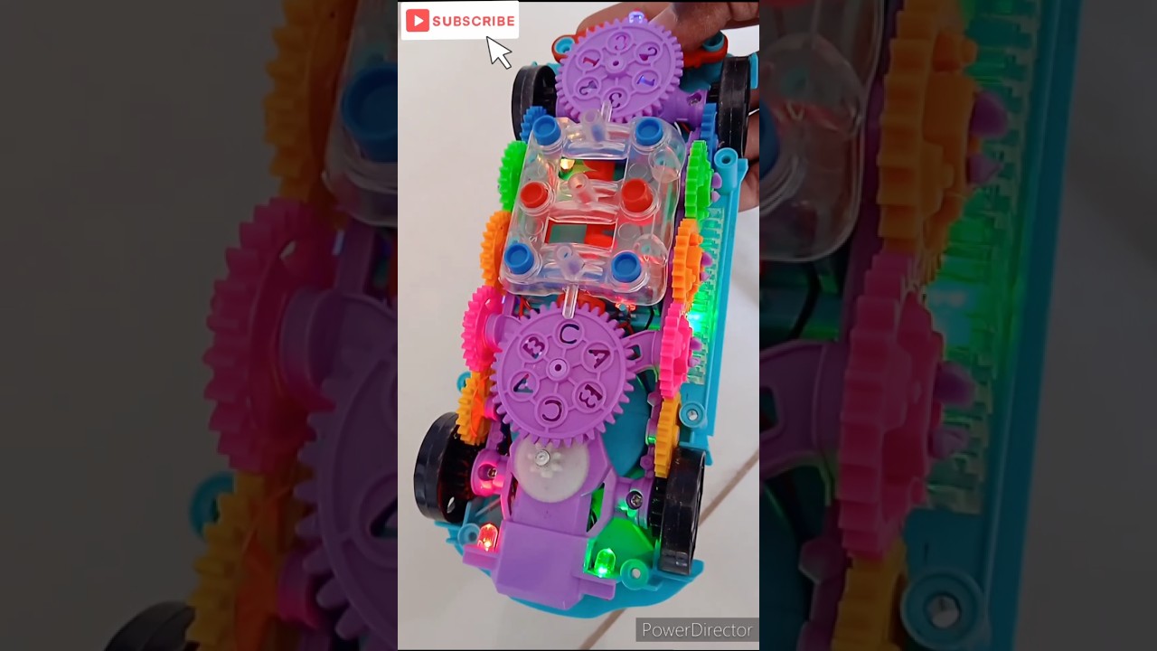 Educational Transparent toy car        3d lighting and motor car battery