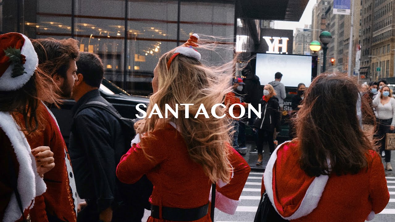 SantaCon NYC Street Photography (Fuji X100V)