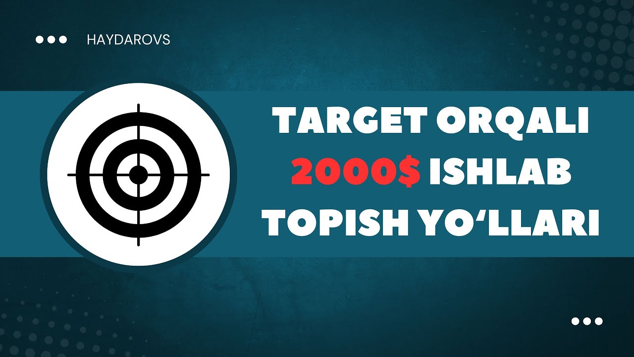 Noldan 2000$ gacha: Target Orqali Daromad Qilishning 5 ta Eng Oson va Tezkor Yo'li
