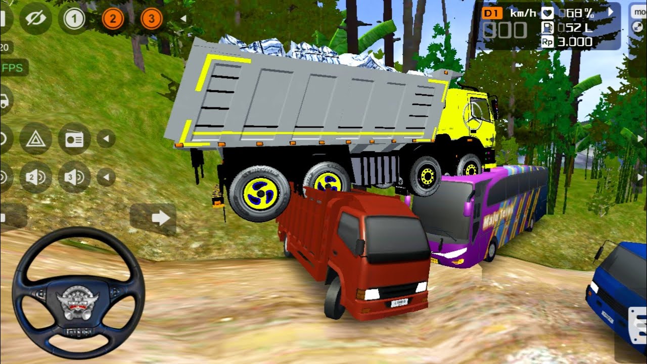 INDIAN BROKEN OFF ROAD 🤨 BHARTH BENZ TIPPER TRUCK DRIVING | BUS SIMULATOR INDONESIA (Part 04) 2026