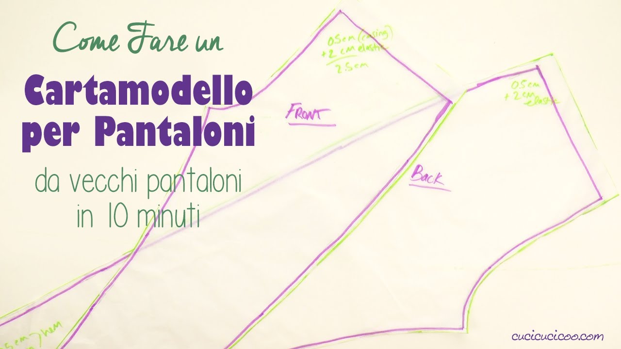 Come fare un cartamodello per pantaloni da vecchi pantaloni (in 10 minuti)