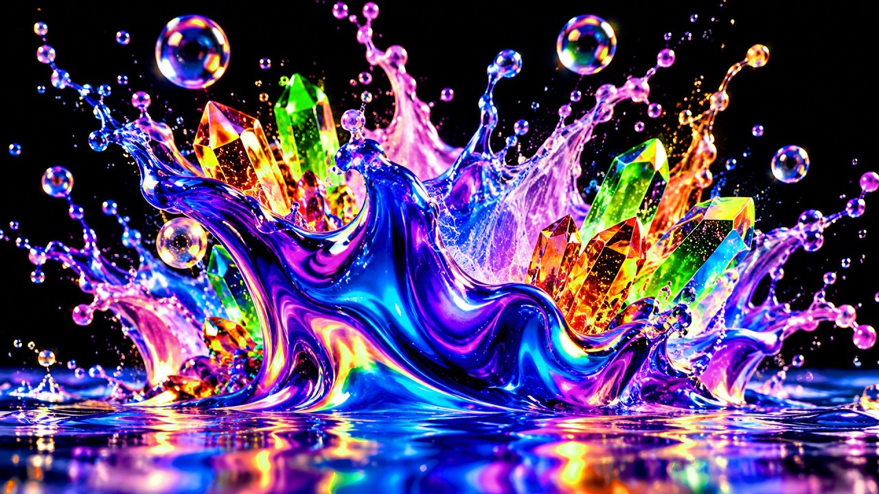 🪩 Iridescent Liquid Flow | 4K OLED Screensaver & Background Music