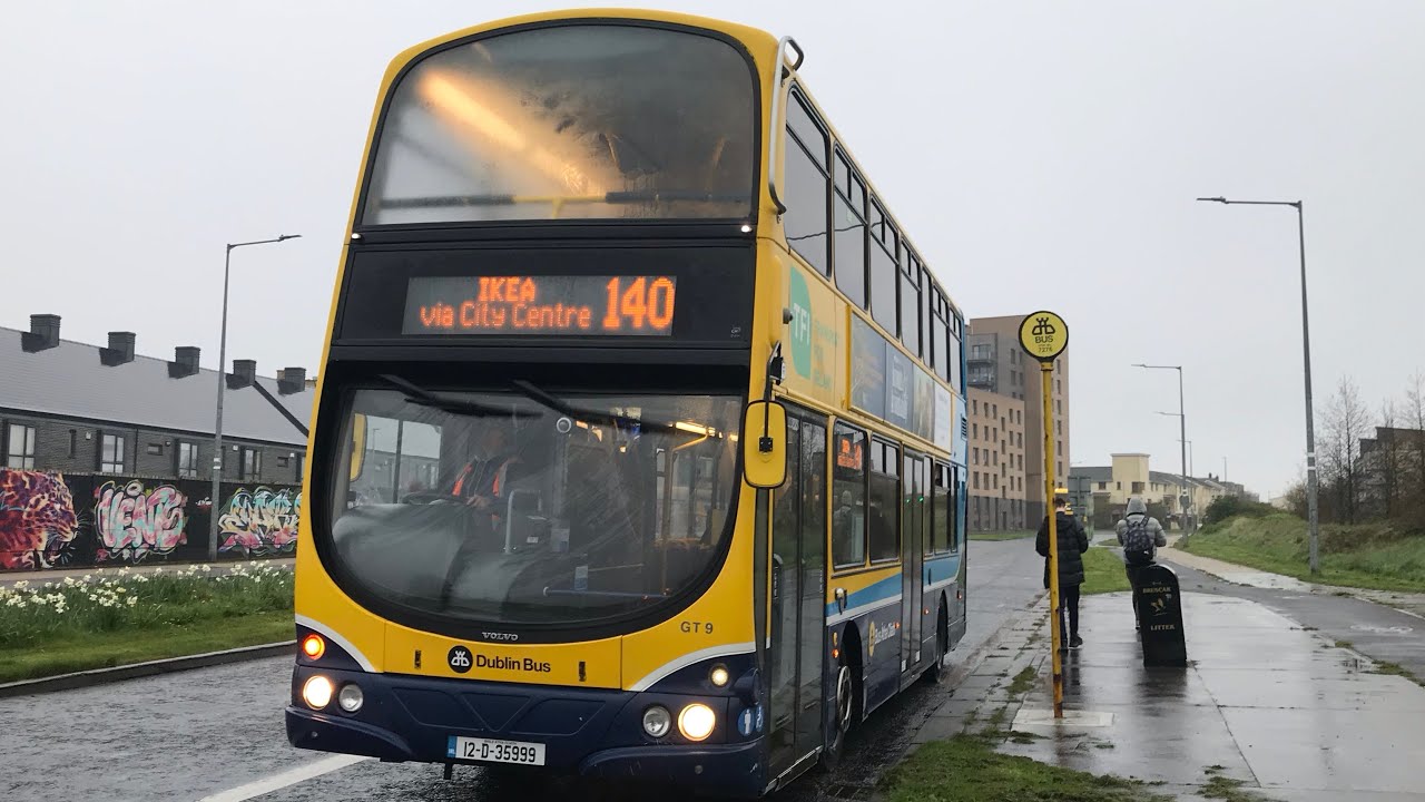 *Downshifts* Dublin Bus | Route 140 to IKEA | Wright Gemini 2 Volvo B9TL | GT9
